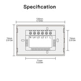 Moes Switch Panel Glass Panel US EU Version 1/2/3/4 Gang (ONLY PANEL without switch), view 3