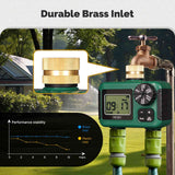 Moes Water Timer For Garden Hose Drip Irrigation 2/3/4 Outlet Brass Inlet IPX5 Waterproof US Version, view 3