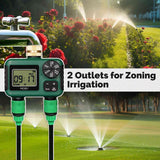 Moes Water Timer For Garden Hose Drip Irrigation 2/3/4 Outlet Brass Inlet IPX5 Waterproof US Version, view 5