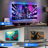 MOES Smart WiFi Ambient Lighting TV Backlight 4K HDMI 2.0 Sync Box LED Light Strip Music, view 4