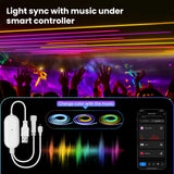 Moes WIFI+BLE Neon Music LED Smart Light with Remote Control 16 Million Colors, view 3