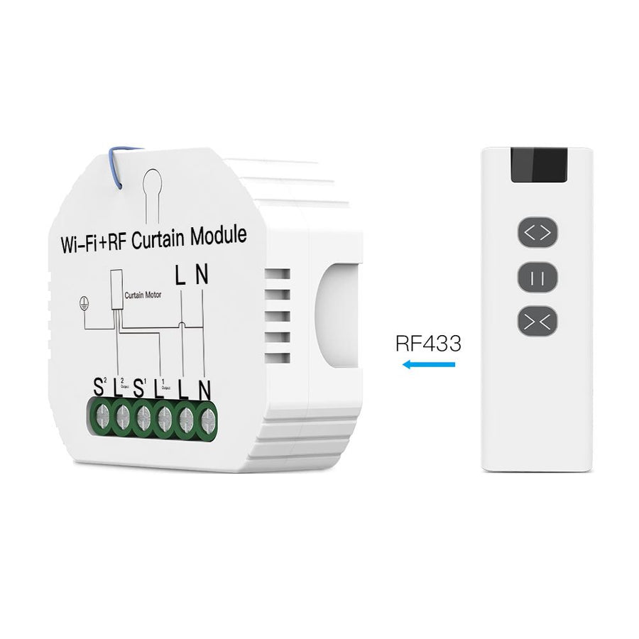 Moes WiFi DIY RF433 Smart Curtain Switch Module for Electric Motorized Roller Blinds Shutter Motor