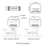 Moes WiFi DIY RF433 Smart Curtain Switch Module for Electric Motorized Roller Blinds Shutter Motor, view 6
