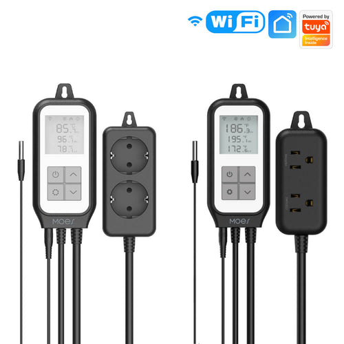 Moes WiFi Digital Temperature Controller Thermostat Outlet Plug Heating and Cooling Mode US/EU