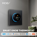 MOES WiFi Smart Home Heating Knob Thermostat Temperature Controller For Water Gas Boiler Electric Heating, view 2