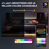 Moes Wifi Smart LED Neon Light Strip RGB Color Led Tape Lamp for TV Backlight, Home Party Decor, view 5