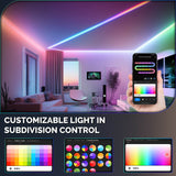 Moes Wifi Smart LED Neon Light Strip RGB Color Led Tape Lamp for TV Backlight, Home Party Decor, view 6