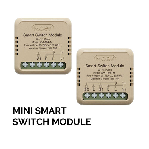 Moes WiFi Mini DIY Smart Light Switch Module Relay Timer 1/2 Gang