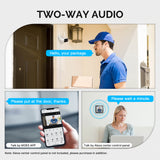 MOES WiFi Smart Outdoor Camera HD 3MP Sound Motion Detection Color Night Vision Two-Way Audio Security Monitor, view 4