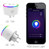 Moes WiFi Smart Plug Outlet Wireless Power Socket Real-time Monitor Electricity With RGB Light, view 3