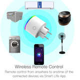 Moes WiFi Smart Plug Outlet Wireless Power Socket Real-time Monitor Electricity With RGB Light, view 6