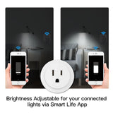 Moes WiFi Smart Power Socket Plug Brightness Adjust Timer Plug US, view 2