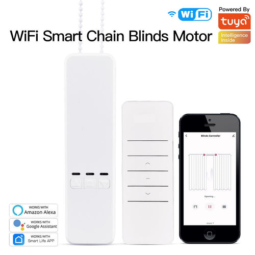 Moes WiFi Smart Motorized Chain Roller Blinds Shade Shutter Drive Electric Curtain Motor RF Remote Automation Kit