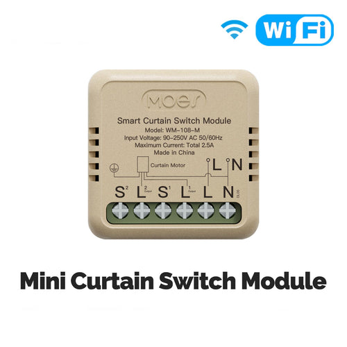 Moes WiFi Smart Curtain Switch Module Mini Design App Remote Control