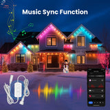 Moes WiFi Smart Eaves String LED Lights Outdoor IP67 Waterproof 1600 Million RGB Color, view 5