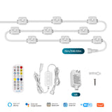 Moes WiFi Smart Eaves String LED Lights Outdoor IP67 Waterproof 1600 Million RGB Color, view 6