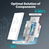 Moes WiFi Smart Light Switch Wall Touch Glass Switch No Neutral Wire Required US Standard, view 4