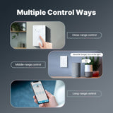 Moes WiFi Smart Light Switch Wall Touch Glass Switch No Neutral Wire Required US Standard, view 6