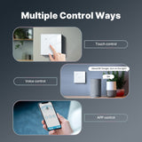 Moes WiFi Smart Light Wall Touch Switch No Neutral Wire Required EU Standard, view 3