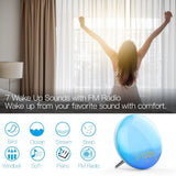 MOES WiFi Smart Clock Wake Up 7 Colors Light Natural Sound Clock With FM Radio, view 3