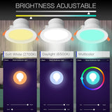 MOES WiFi Smart LED Downlight Dimmable Round Colorful Spotlight Lighting 7W RGB Color Changing Bulb, view 3