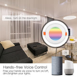 MOES WiFi Smart LED Downlight Dimmable Round Colorful Spotlight Lighting 7W RGB Color Changing Bulb, view 4