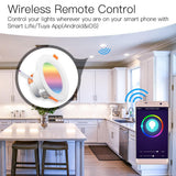 MOES WiFi Smart LED Downlight Dimmable Round Colorful Spotlight Lighting 7W RGB Color Changing Bulb, view 5