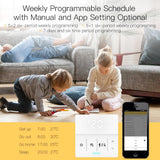 Moes WiFi Smart Programmable Thermostat Electric Underfloor Heating Touch Screen Temperature Controller Logo Color Adjustable, view 6