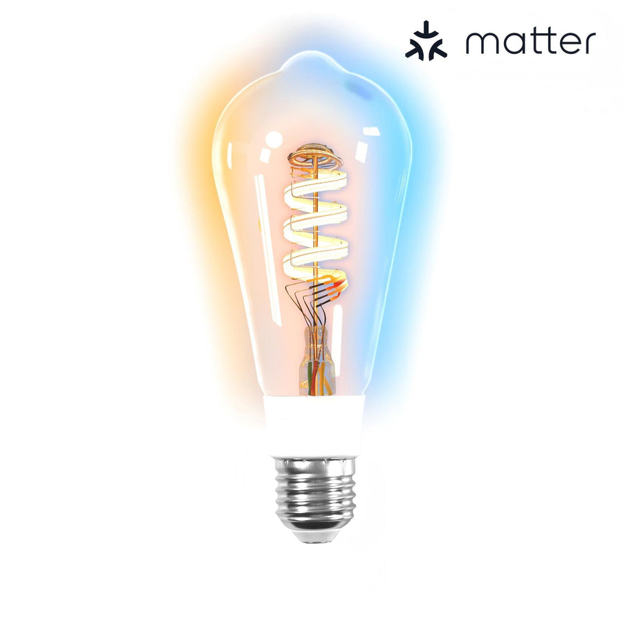 Moes Matter WiFi E27 Smart Edison LED Light Bulbs 16 Million RGB Color Changing 2700K-6500K Dimmable