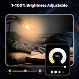 Moes Matter WiFi E27 Smart Edison LED Light Bulbs 16 Million RGB Color Changing 2700K-6500K Dimmable, view 3