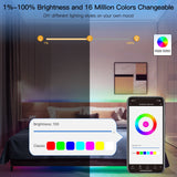 MOES WiFi Smart LED Light Strip RGB Strip Light 5050 Controller Party Music Sync Mic Sound Color Changing LED Strips with Remote, view 3