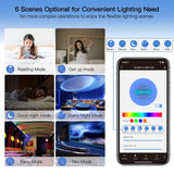 MOES WiFi Smart LED Light Strip RGB Strip Light 5050 Controller Party Music Sync Mic Sound Color Changing LED Strips with Remote, view 5