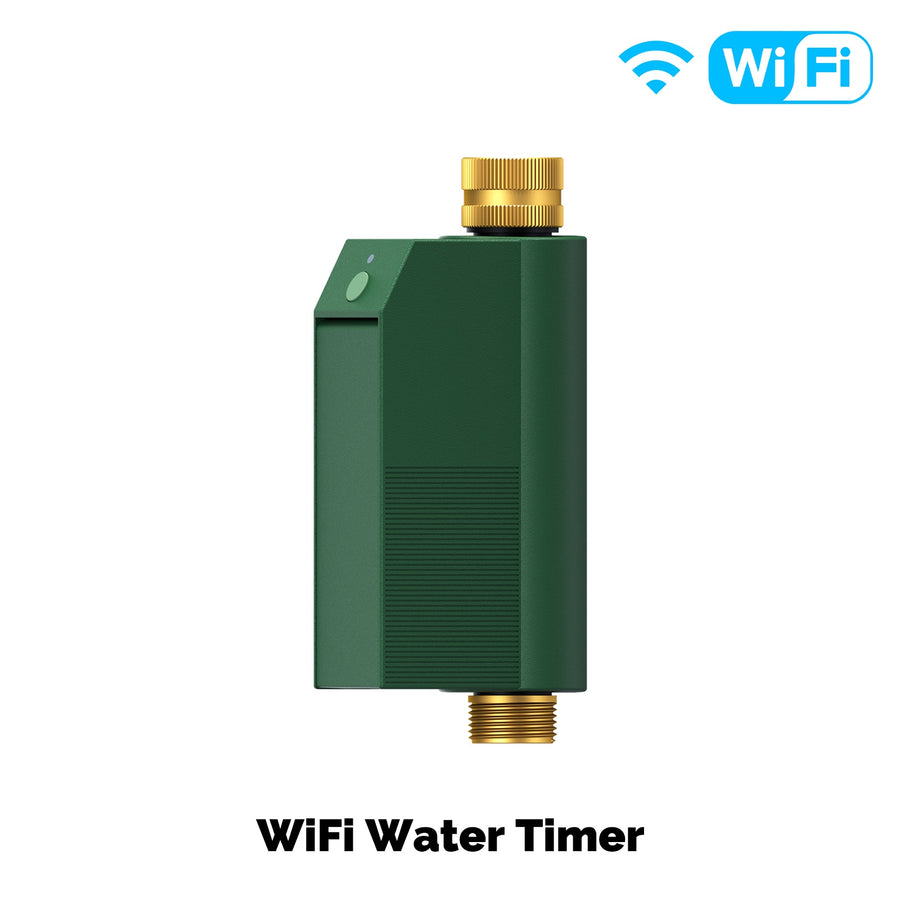 Moes WiFi Smart Water Timer with Flow Meter, Brass Valve, IP65 Waterproof Irrigation Controller Alexa Google