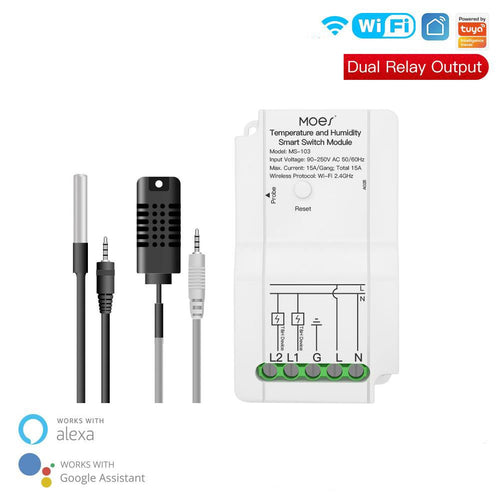 Moes WiFi Smart Temperature and Humidity Control Switch Module Sensor