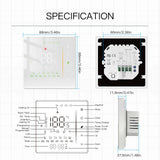 Moes WiFi Programmable Thermostat Room Temperature Controller for Water/ Electric /Gas /Boiler floor Heating, view 6