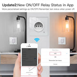 Moes WiFi Smart Wall Socket Glass Panel Outlet Power Monitor Touch Plug Relay Status Light Mode Adjustable EU, view 4
