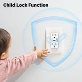 Moes Smart WiFi USB Wall Outlet with Type-C & Type-A Ports, in-Wall Plug Socket Receptacle 15A, view 6