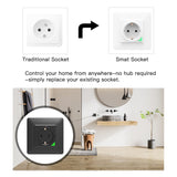 Moes WiFi Smart Light Wall Switch Socket Outlet Push Button EU Version, view 5