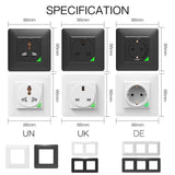 Moes WiFi Smart Light Wall Switch Socket Outlet Push Button EU Version, view 6