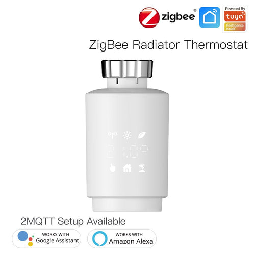 Moes Zigbee Smart Thermostat Radiator Valve Energy Saving 2MQTT Digital Timer Voice Remote Control TRV