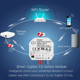 MOES Tuya Zigebee Module, DIY 3 Gang Smart Switch, 1 2 Way Circuit Breaker Interruptor, view 3