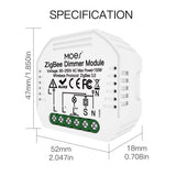ZigBee Dimmer Module, Smart Switch Relay Module, MOES Hub Required 1/2 Gang Interruptor, view 6
