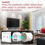 Moes ZigBee RF433 Smart Curtain Switch Module for Electric Motorized Roller Blinds Shutter Motor, view 2