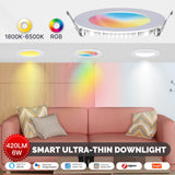 MOES ZigBee Downlight Tuya Dimming Spot lamp 6W RGB Change Warm Cool light, view 2