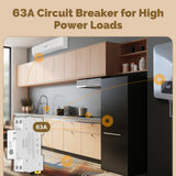MOES Tuya ZigBee Smart Circuit Breaker 63A Electricity Monitor V0 Fireproof Remote APP Control with Alexa, view 6