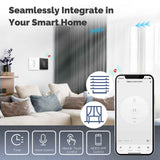 Moes ZigBee Smart Curtain Switch 2.5D Support RF433 Arc Glass Touch Panel, view 2