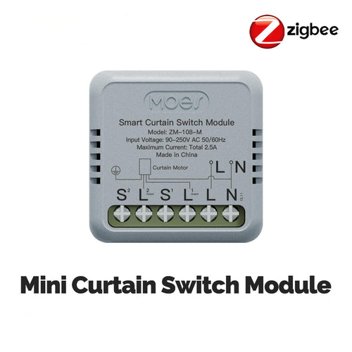 Moes ZigBee Smart Curtain Switch Module Mini Design  App Remote Control