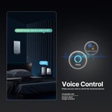 Moes Zigbee Smart Curtain Switch Star Feather Series Anti-Glare Touch Panel Flowing Backlight US Version, view 5