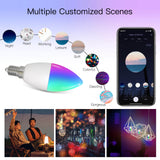 Moes ZigBee Smart E14 Candle LED Light Candle Bulb 5W RGBCCT 2200-6500K Alexa Google Voice Control, view 5