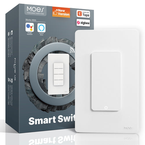 Moes ZigBee 1/2/3/4 Gang Smart Light Switch, Alexa Google APP Remote Light Switching